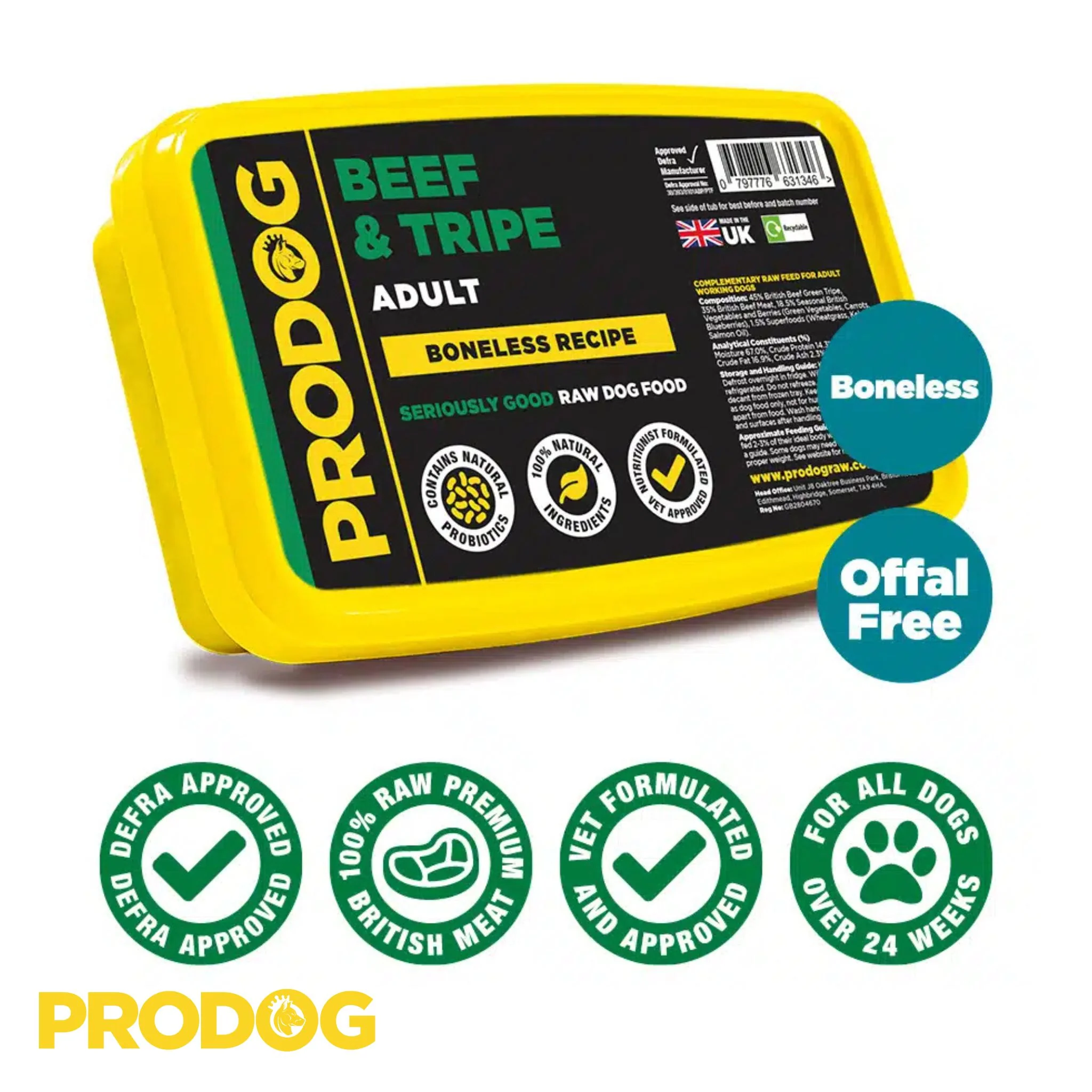ProDog Raw Beef & Green Tripe Boneless - Image 2